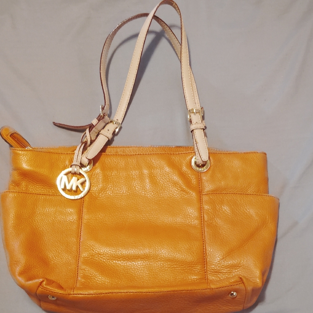 Michael Kors Tangerine Leather Tote